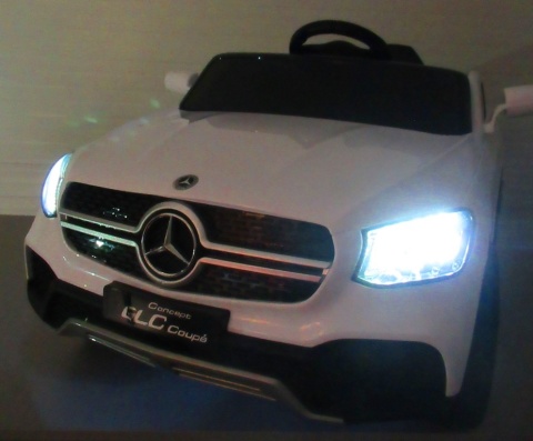 Mercedes GLC COUPE Concept Auto na akumulator 4x4 BIAŁY, Światła, Dźwięki, Pilot, Koła EVA