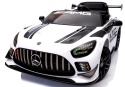 Mercedes GT3 Evo BIAŁY Auto na akumulator, Pilot, Światła, Muzyka, Koła EVA