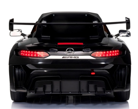 Mercedes GT3 Evo CZARNY Auto na akumulator, Pilot, Światła, Muzyka, Koła EVA