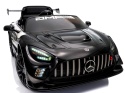 Mercedes GT3 Evo CZARNY Auto na akumulator, Pilot, Światła, Muzyka, Koła EVA