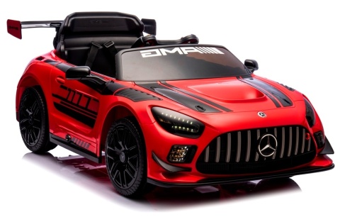 Mercedes GT3 Evo CZERWONY Auto na akumulator, Pilot, Światła, Muzyka, Koła EVA