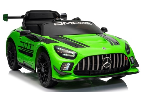 Mercedes GT3 Evo ZIELONY Auto na akumulator, Pilot, Światła, Muzyka, Koła EVA