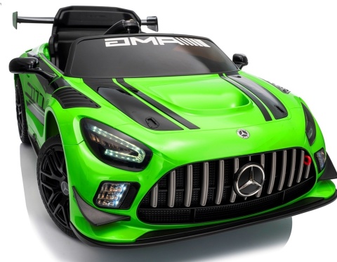 Mercedes GT3 Evo ZIELONY Auto na akumulator, Pilot, Światła, Muzyka, Koła EVA