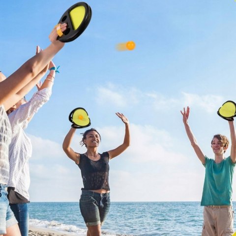 WOOPIE Catch Ball Gra Zręcznościowa Rzucaj Łap Dla Dwojga 2x Paletki+ 4 Piłki