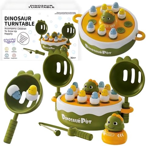 WOOPIE Gra Zręcznościowa Łowienie Dinozaurów 2w1 Katapulta