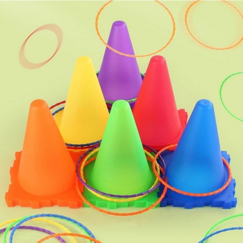 WOOPIE Zestaw Gier Ogrodowych 3w1 Pachołki Obręcze Woreczki 30 el.