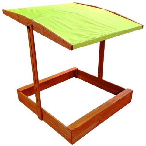 Drewniana piaskownica 120x120cm z daszkiem zamykana SP0838