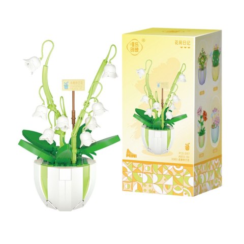 Klocki Konstrukcyjne Kwiatki W Doniczkach Kolorowe 269-444 el.