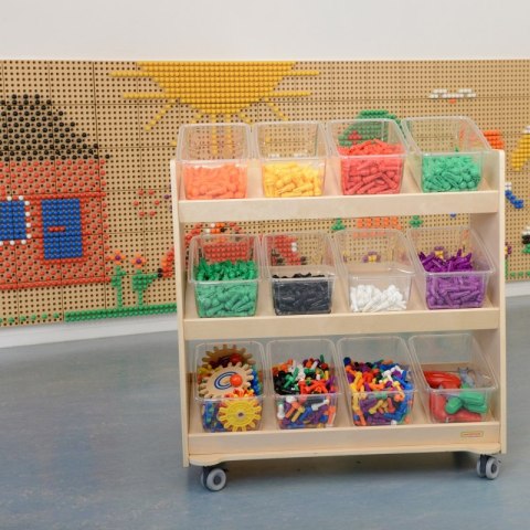 MASTERKIDZ Regał na Kółka - 3 Półki Na Akcesoria Do Tablicy STEM