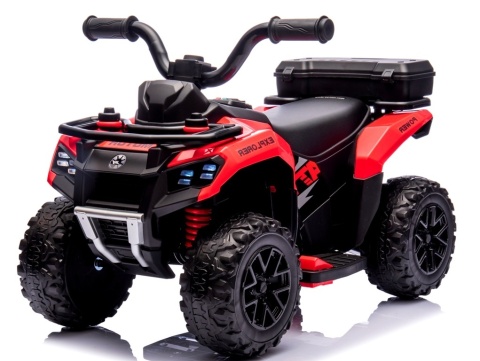 Quad J9 CZERWONY na akumulator dla dzieci, muzyka, światło