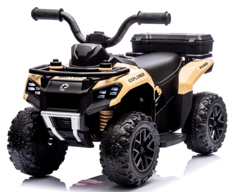 Quad J9 KHAKI BRĄZ-BEŻ na akumulator dla dzieci, muzyka, światło