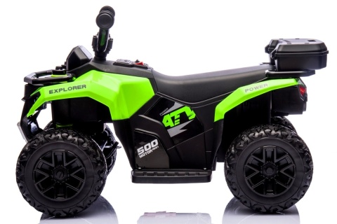 Quad J9 ZIELONY na akumulator dla dzieci, muzyka, światło