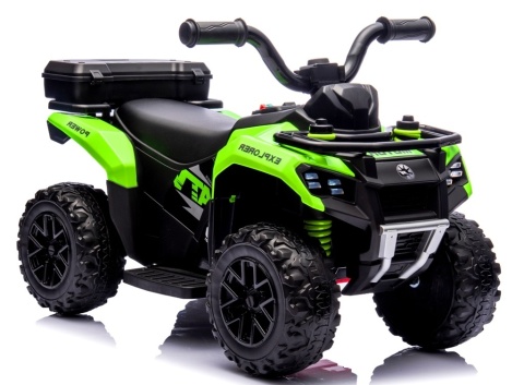 Quad J9 ZIELONY na akumulator dla dzieci, muzyka, światło