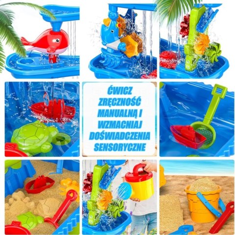 WOOPIE Duży Interaktywny Stolik Wodny i Piaskowy Park wodny