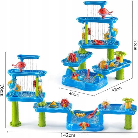 WOOPIE Duży Interaktywny Stolik Wodny i Piaskowy Park wodny