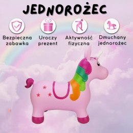 WOOPIE Skoczek Gumowy do Skakania Jednorożec Różowy + Pompka