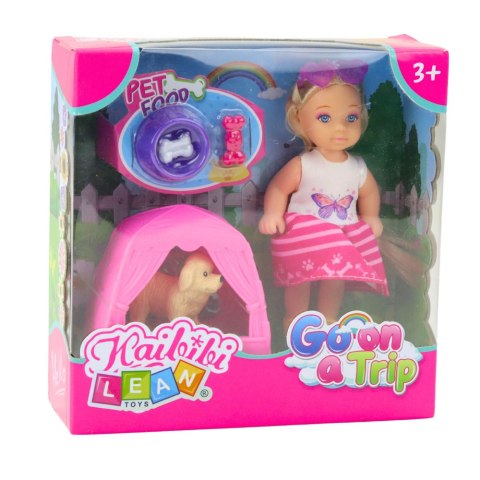 Zestaw Mini Laleczka Z Pieskiem Namiotem I Akcesoriami