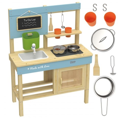 CLASSIC WORLD Drewniana Kuchnia Ogrodowa Błotna XXL z Akcesoriami