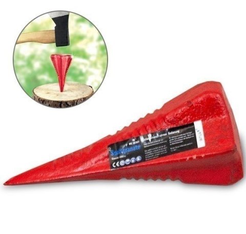 Komplet klinów rozłupujących do drewna czerwone kliny zestaw 3 sztuk