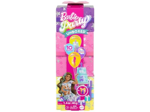 Mattel Barbie Party Unboxed lalka z serii: Urodziny + pies corgi ZA6066