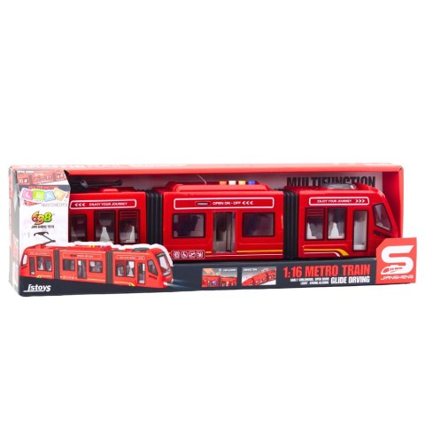 Metro Miejskie Tramwaj Otwierane Drzwi Światła Dźwięki Czerwone 1:16