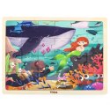 VIGA Drewniane Puzzle Układanka 24 el. Sekrety Morza