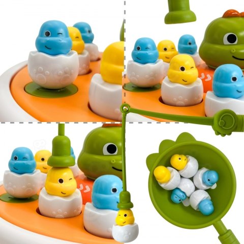 WOOPIE Gra Zręcznościowa Łowienie Dinozaurów 2w1 Katapulta