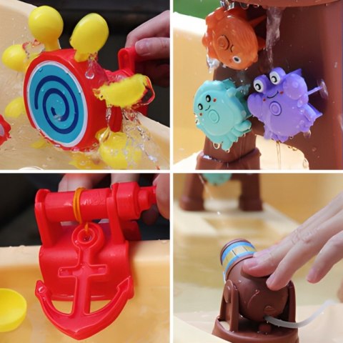 WOOPIE Stolik Wodny Piracka Łódź Armatka Wodna Bąbelki