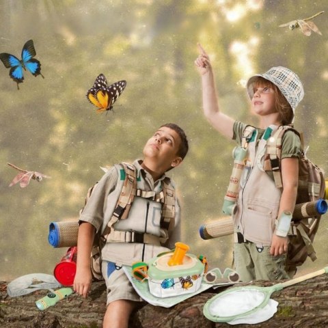 WOOPIE Zestaw Małego Odkrywcy Lornetka Kompas Siatka Na Owady Motyle Latarka