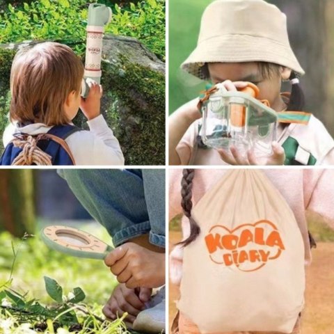 WOOPIE Zestaw Małego Odkrywcy Lornetka Kompas Siatka Na Owady Motyle Latarka