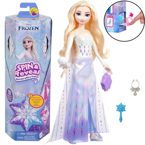 Mattel Disney Princess Frozen Spin & Reveal Lalka Elsa + akcesoria ZA6043