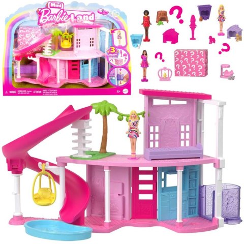 Mattel Mini Barbie Land Domek dla lalek + lalka i pupil + akcesoria ZA6039