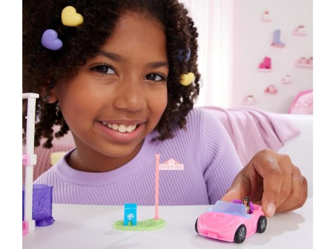 Mattel Mini Barbie Land Lalka kierowca pojazdu + autko kabriolet ZA6038 F