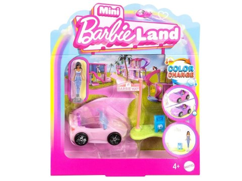 Mattel Mini Barbie Land Lalka kierowca pojazdu + autko kabriolet ZA6038 F