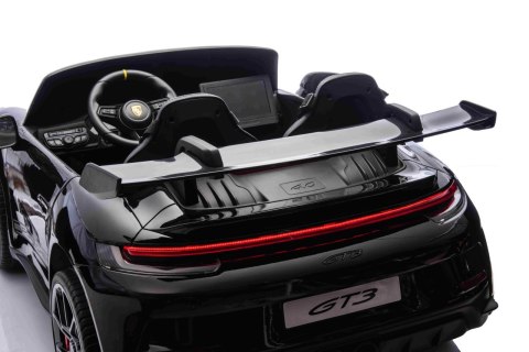 Pojazd Porsche 911 GT3 Czarny, wyścigowy samochód dla dzieci