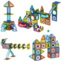 WOOPIE Klocki Magnetyczne Konstrukcyjne 3D Zestaw Edukacyjny Tor Kulkowy 42 el.