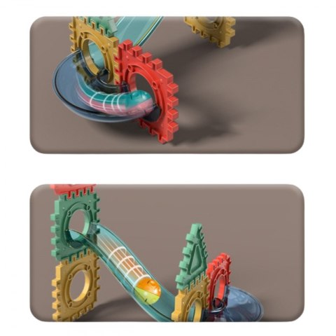 WOOPIE Klocki Magnetyczne Konstrukcyjne 3D Zestaw Edukacyjny Tor Kulkowy 68el.