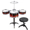 WOOPIE Perkusja Edukacyjna dla Dzieci 3 Bębny 1 Talerz + Taboret
