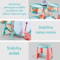WOOPIE Perkusja Edukacyjna dla Dzieci 5 Bębnów 1 Talerz + Taboret z Motywem Zwierzątek