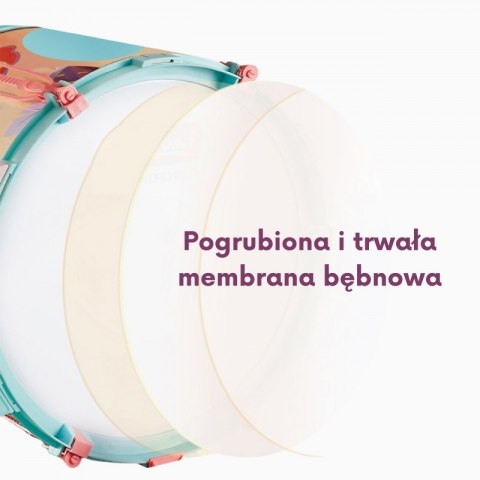 WOOPIE Perkusja Edukacyjna dla Dzieci 5 Bębnów 1 Talerz + Taboret z Motywem Zwierzątek