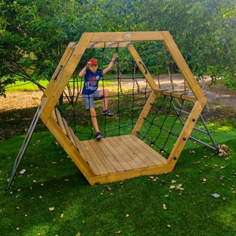 Classic World Edu Drewniany Zestaw Wspinaczkowy Heksagenalny Plac Zabaw