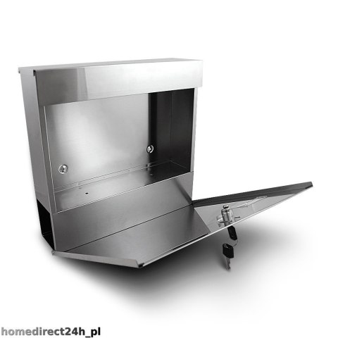 Metalowa Skrzynka na listy pocztowa na prase gazety pocztę Srebrna