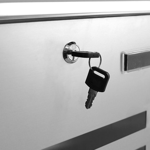 NAŚCIENNA SKRZYNKA POCZTOWA NA LISTY ZE STALI NIERDZEWNEJ NOWOCZESNA