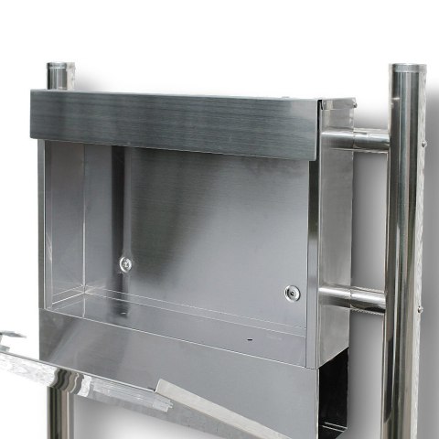 NOWOCZESNA SKRZYNKA POCZTOWA NA LISTY WOLNOSTOJĄCA STAL INOX