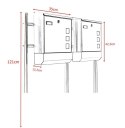 PODWÓJNA SKRZYNKA POCZTOWA WOLNOSTOJĄCA ZE STALI NIERDZEWNEJ
