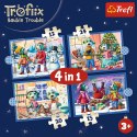 Puzzle - 4w1 (12, 15, 20, 24) - U Treflików pada śnieg - Rodzina Trefilków - Trefl 34657