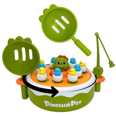 WOOPIE Gra Zręcznościowa Łowienie Dinozaurów 2w1 Katapulta