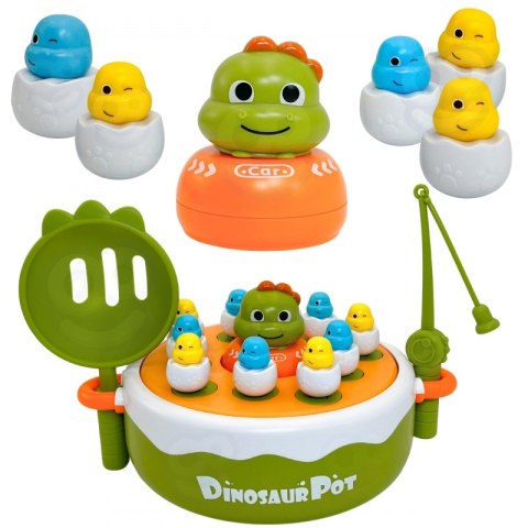 WOOPIE Gra Zręcznościowa Łowienie Dinozaurów 2w1 Katapulta