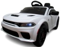 DODGE SRT BIAŁY Autko na akumulator EVA Skóra pilot