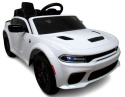 DODGE SRT BIAŁY Autko na akumulator EVA Skóra pilot